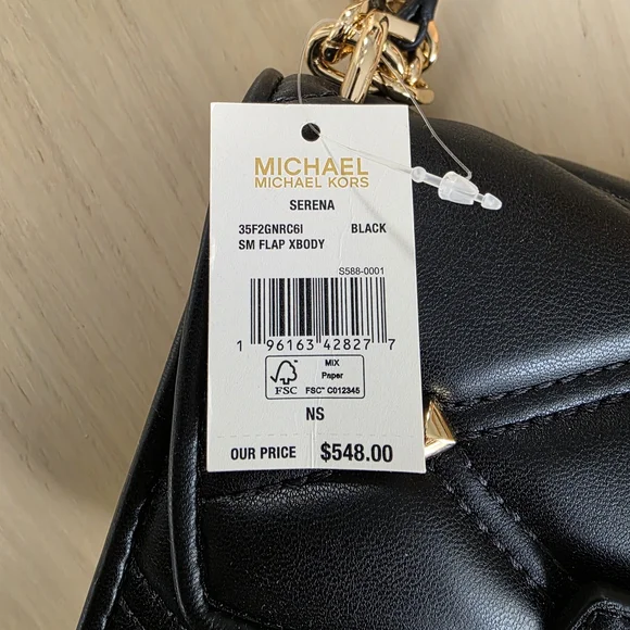 Michael Kors Black Mini Bag with Gold Chain - Picture 5 of 5